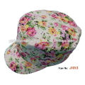 Fashion floral T/C fabric military caps